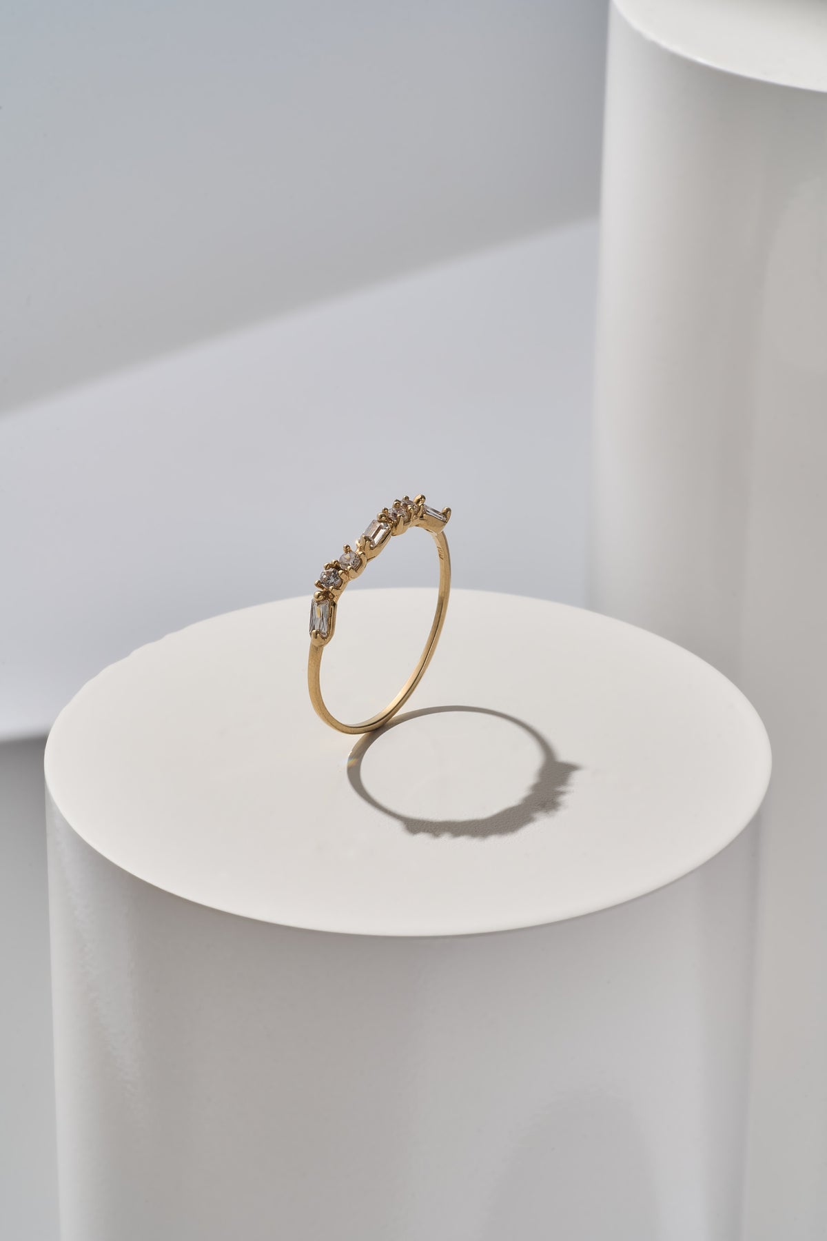 Anillo churumbela piedra blanca