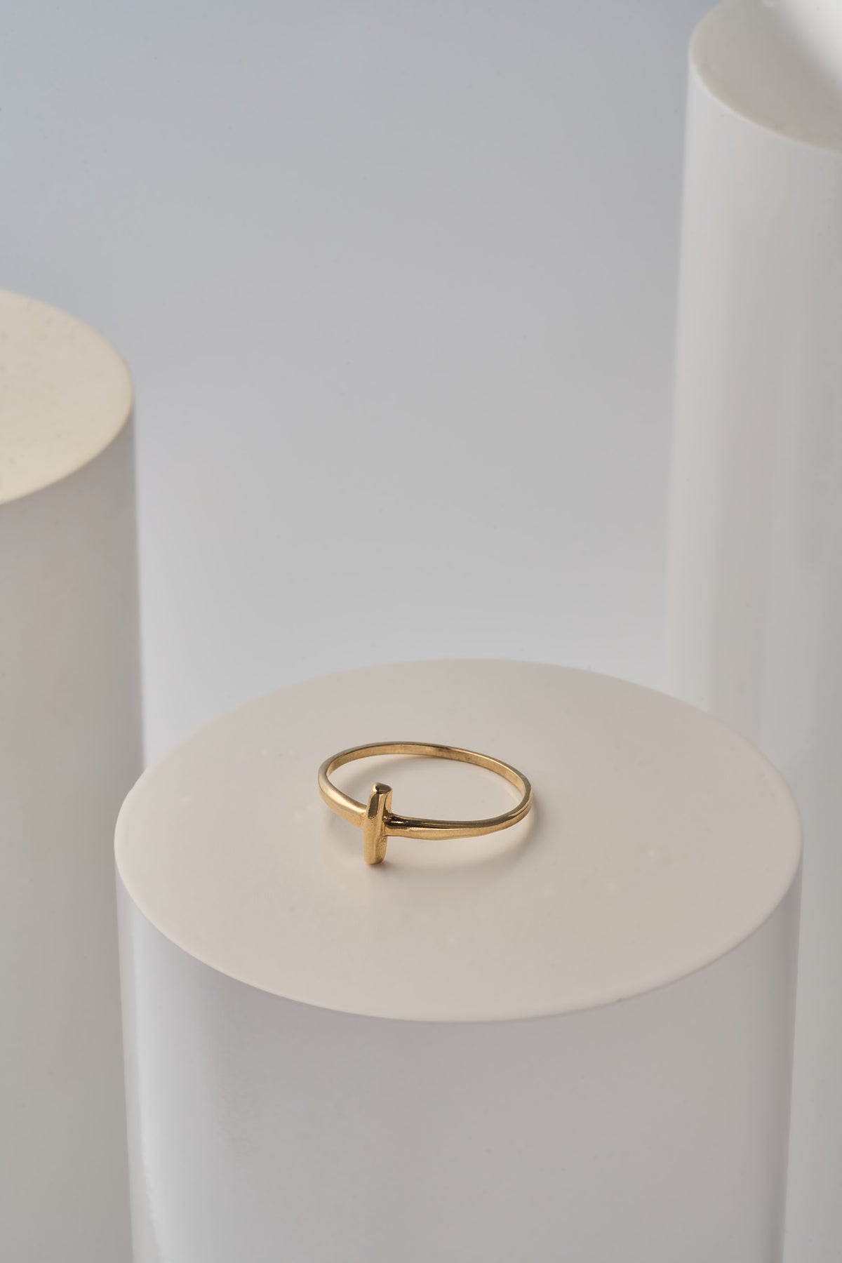 Anillo cruz liso