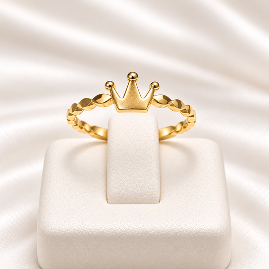 Anillo Corona en Oro Amarillo 18K