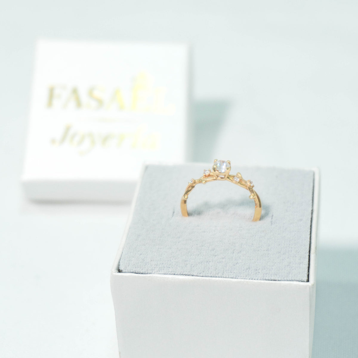 Anillo solitario eternidad