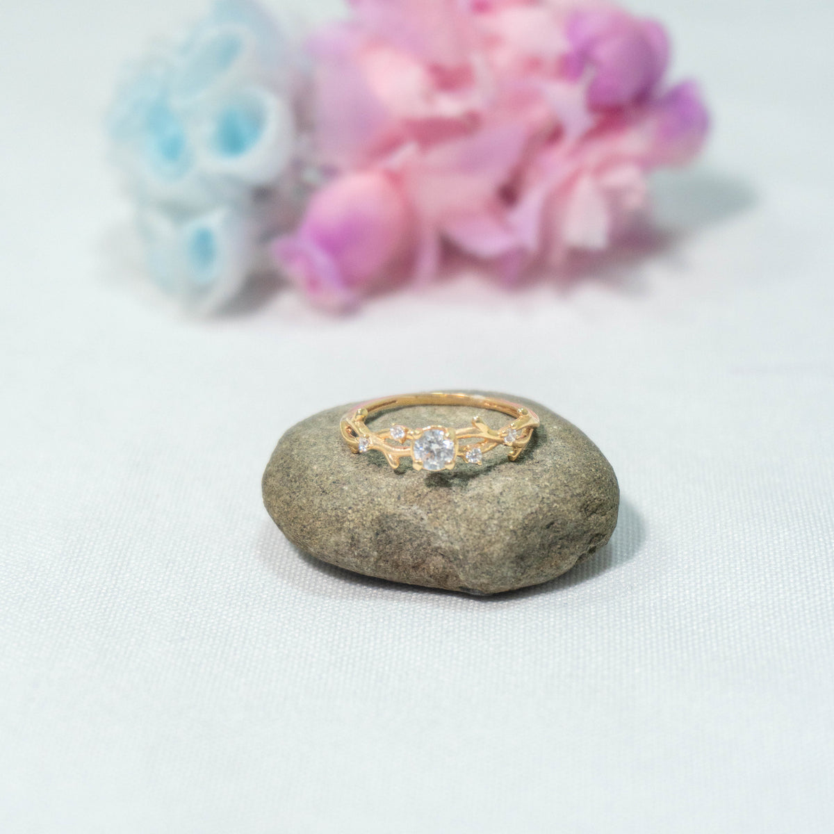 Anillo solitario eternidad
