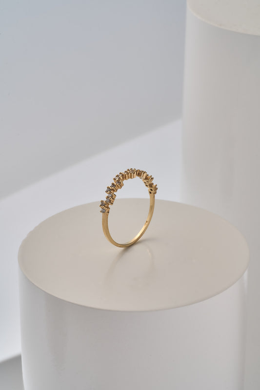 Anillo churumbela piedra blanca