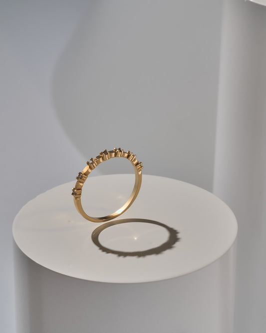 Anillo churumbela piedra blanca 6 uñas